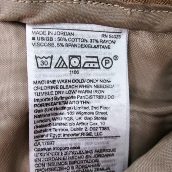 Banana Republic SLOAN Leopard Print Cropped Ankle Pants Stretch Black Tan Sz 2 - Picture 8 of 8